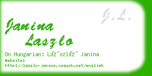 janina laszlo business card